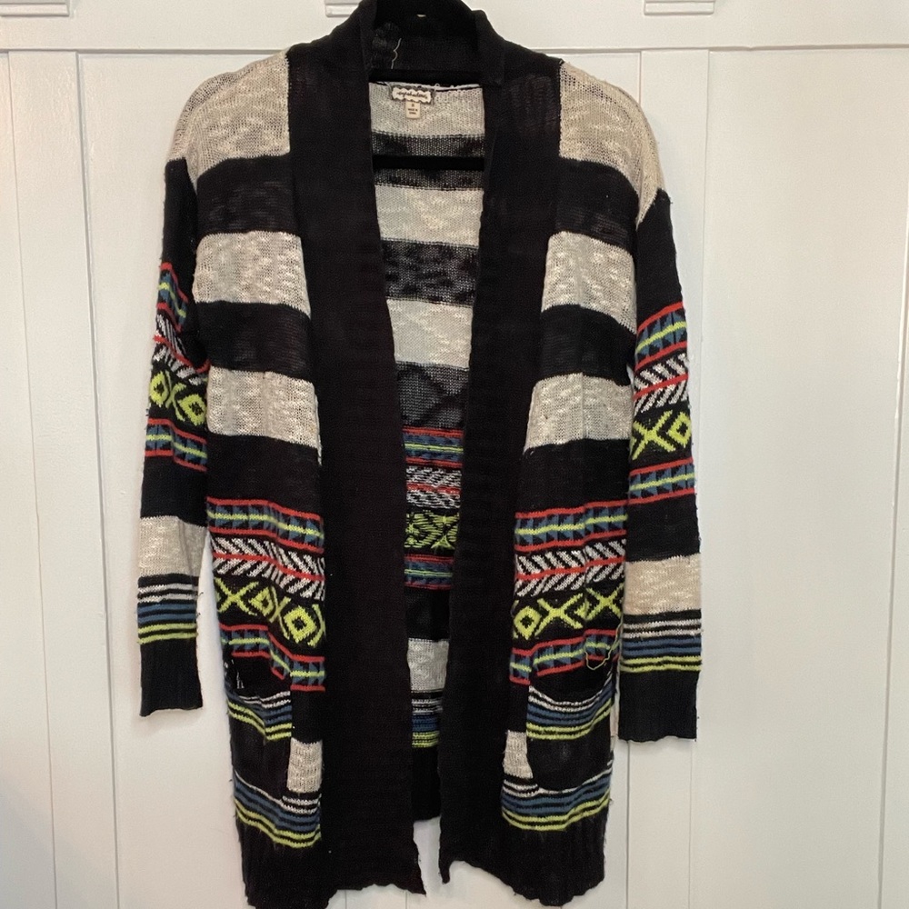 Long tribal design sweater